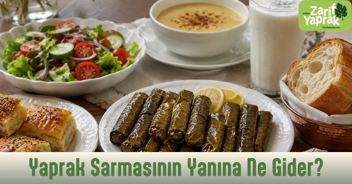 yaprak sarmasının yanında ne gider ile ilgili ekleyebileceğiniz yiyecek ve içecekler.