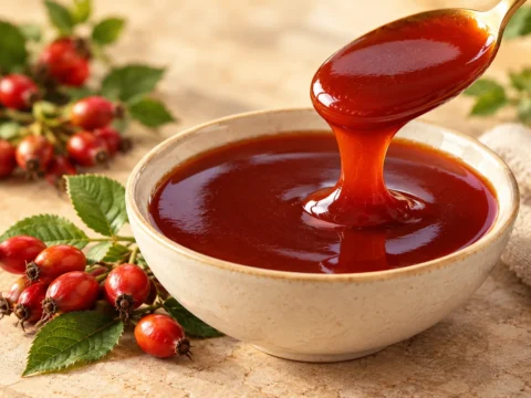 Ev yapımı kuşburnu marmelatı